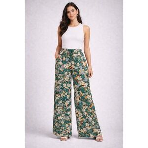 Anthropologie Plenty Tracy Reese Drawstring Pants Womens L  Floral Boho Tropical